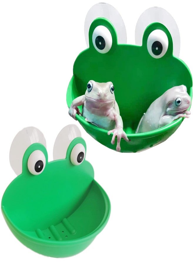 JSLZF Tree Frog Tank Accessories 2 PCS Frog Habitat Platform Decoration Toad Terrarium Decor Plastic Aquarium Decor with Sucker Wall-Mounted Tank Decoration - Image 1